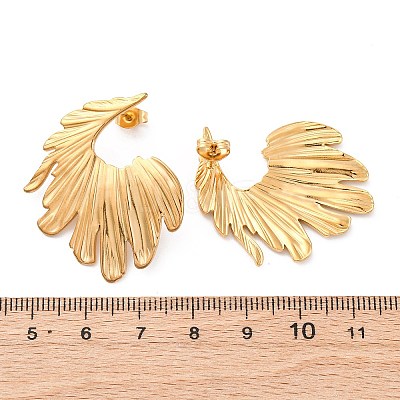 304 Stainless Steel Stud Earrings for Women EJEW-K306-11G-1