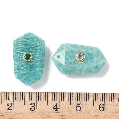 Natural Amazonite Faceted Pendants G-B151-02I-1