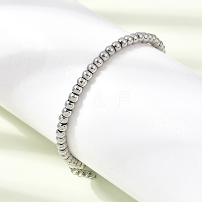 4MM Round 304 Stainless Steel Beaded Bracelets for Man and Women SA-CBAB767-15P-1