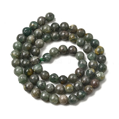 Natural Green Apatite Beads Strands G-K350-C04-6mm-1