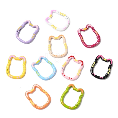 Spray Painted Alloy Spring Gate Ring X1-PALLOY-P292-02-1