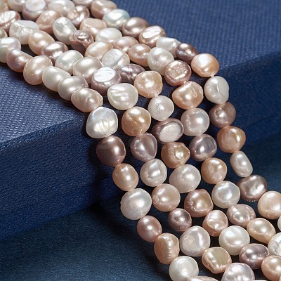 Natural Cultured Freshwater Pearl Beads Strands PEAR-T003-09-1