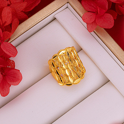 Brass Adjustable Finger Rings FS-WGF67D5-03-1