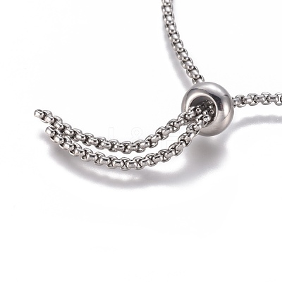 Non-Tarnish 304 Stainless Steel Slider Bracelets Bracelet/Bolo Bracelets Making STAS-F222-030-1