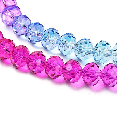Transparent Painted Glass Beads Strands X1-DGLA-A034-T8mm-A14-1