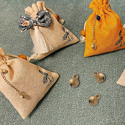 300Pcs Brass Bell Pendants KK-HY0003-77-1