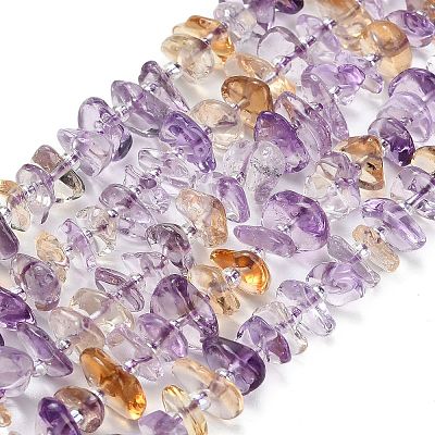 Natural Ametrine Beads Strands G-Z124-A02-02-1