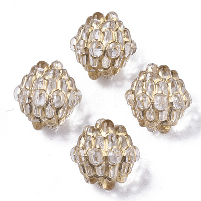 Plating Transparent Acrylic Beads X-PACR-N008-02-1