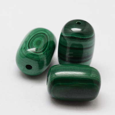 Wax Gourd Natural Malachite Beads X-G-I178-03-8x12-1