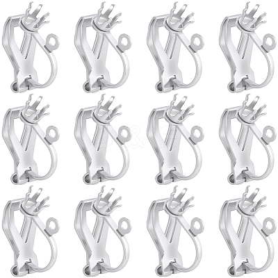 80Pcs 316 Stainless Steel Clip-on Earring Findings STAS-BBC0007-36-1