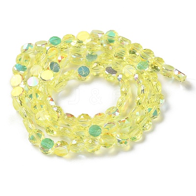 Transparent Electroplate Glass Beads Strands GLAA-Q099-D01-07-1