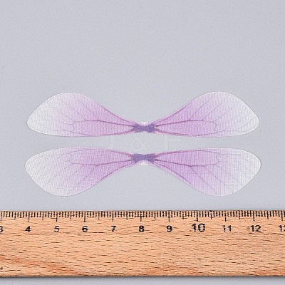 Polyester Fabric Wings Crafts Decoration X-FIND-S322-003G-1