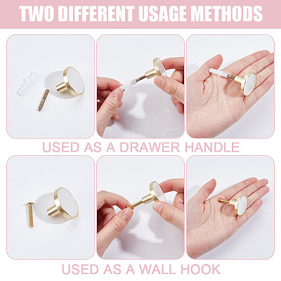 4 Bags Round Zinc Alloy Acrylic Drawer Pull Handles FIND-DR0001-85C-1
