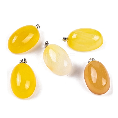 Natural Agate Dyed Pendants G-Q172-07P-03-1
