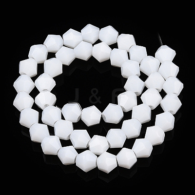 Opaque Solid Color Imitation Jade Glass Beads Strands EGLA-A039-P6mm-D15-1