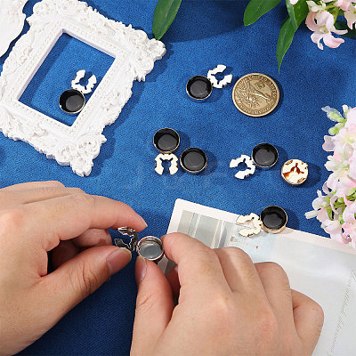 Zinc Alloy Enamel Cufflinks BUTT-GL0001-12-1