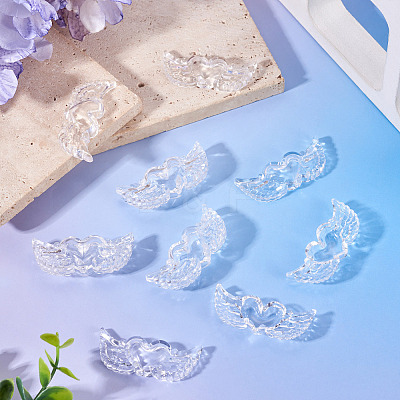 12Pcs Transparent Acrylic Beads TACR-TA0001-77B-1