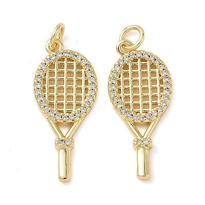 Brass Micro Pave Cubic Zirconia Pendants KK-D502-23A-G-1