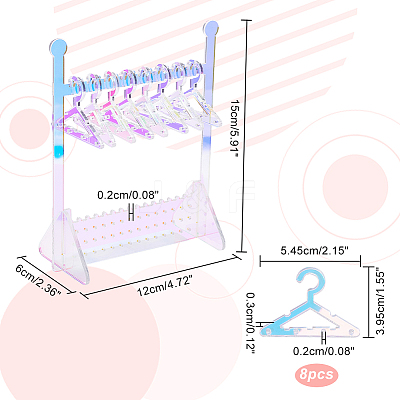 Transparent Acrylic Earring Display Stands EDIS-HY0001-01-1
