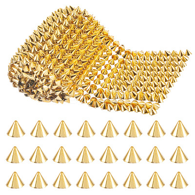 1 Yard 12-Row Resin Spike Stud Cone Flatback Punk Rock Trim Mesh Bead Craft FIND-TA0006-73B-1