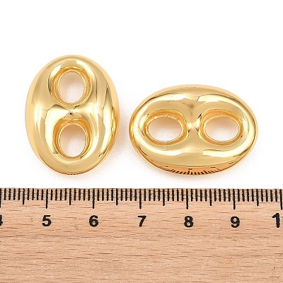 Brass Oval Links Connector Charms KK-H292-47G-01-1