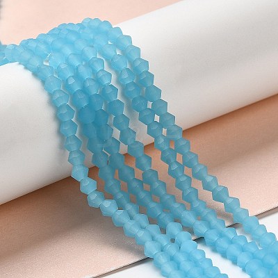 Imitation Jade Frosted Glass Bead Strands LS-GLAA-F029-JM4mm-B03-1