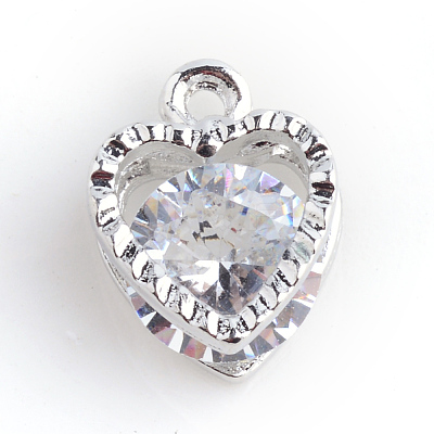 Heart Alloy Charms X-ZIRC-R007-043A-02-1