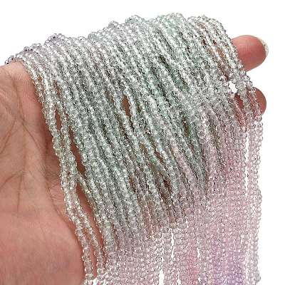 Transparent Painted Glass Beads Strands X-DGLA-A034-T2mm-A23-1