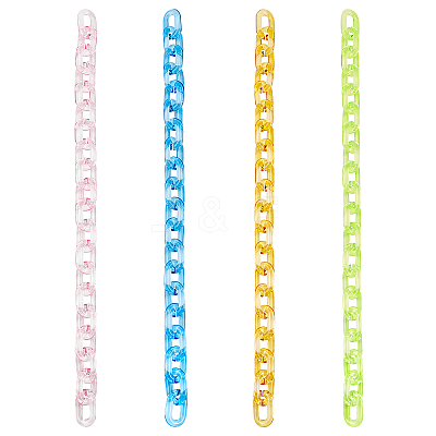4Pcs 4 Colors Acrylic Cross Chains FIND-WR0002-27A-1