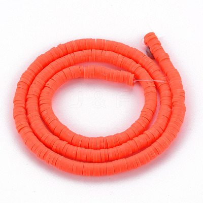 Handmade Polymer Clay Bead Strands CLAY-T002-4mm-44-1