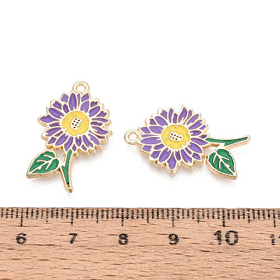Alloy Enamel Pendants ENAM-T024-32E-G-1