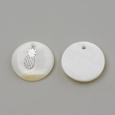 Freshwater Shell Pendants SHEL-Q010-009P-1