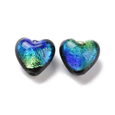 Handmade Silver Foil Lampwork Beads FOIL-G029-01A-1