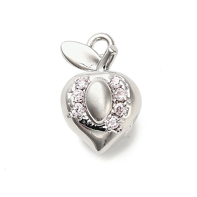 Brass Micro Pave Cubic Zirconia Pendants KK-L229-001P-07-1