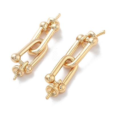Brass Hook Clasps KK-M102-45G-1
