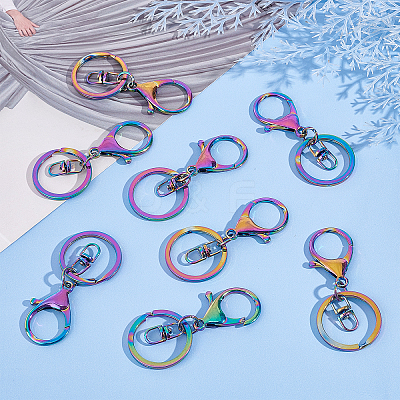 Rainbow Color Alloy Split Key Rings FIND-PH0005-56-1