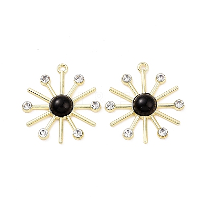 Glass Imitation Cat Eye Pendants PALLOY-F292-01G-01-1