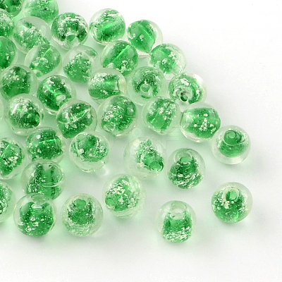 Handmade Luminous Lampwork Beads X-LAMP-R125-8mm-06-1