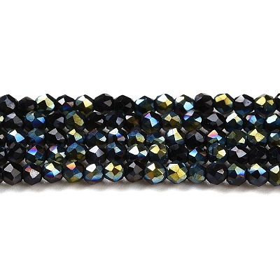 Electroplate Glass Beads Strands GLAA-H021-01A-HP09-1