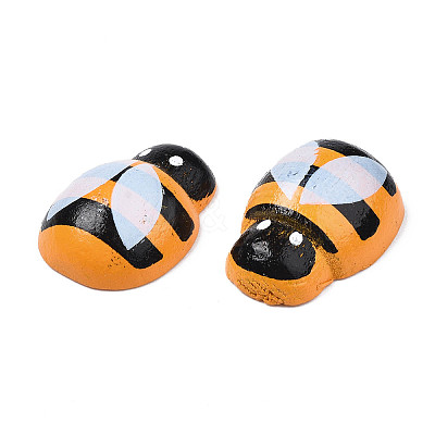 Spray Painted Wooden Cabochons LS-X-WOOD-Q033-04B-1