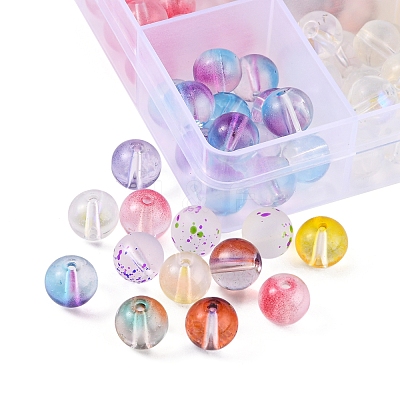 150Pcs 10 Colors Glass Beads GLAA-FS0001-24-1