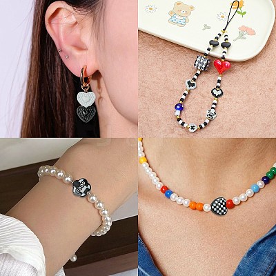 20Pcs 20 Styles Baking Paint Alloy Beads FIND-CJ0003-34-1