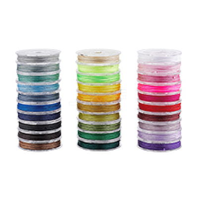 30 Rolls 30 Colors Nylon Braided Cord NWIR-PH0002-17-1