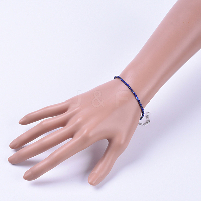Natural Lapis Lazuli Bead Bracelets BJEW-JB04555-01-1
