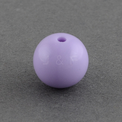 Solid Chunky Bubblegum Acrylic Ball Beads SACR-R835-12mm-08-1
