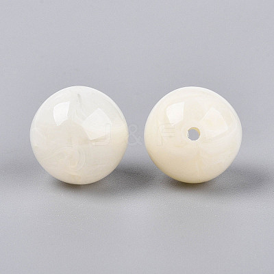 Round Acrylic Imitation Gemstone Beads X-OACR-R029-16mm-29A-1