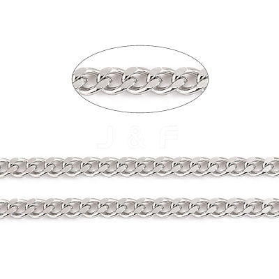 Tarnish Resistant 304 Stainless Steel Cuban Link Chains CHS-K016-03B-P-1