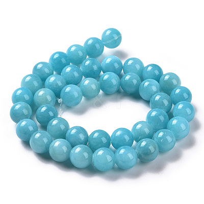 Natural Mashan Jade Round Beads Strands G-D263-4mm-XS28-1