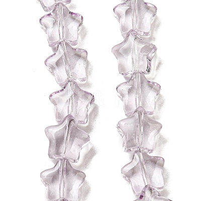 Baking Paint Transparent Glass Beads Strands X1-DGLA-A07-T8mm-KD03-1