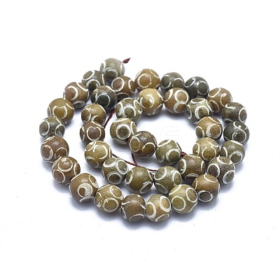 Natural Xiuyan Jade Bead Strands G-O179-B01-10mm-1